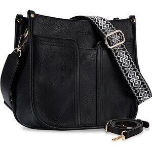 Crossbody Bag for Women Vegan Leather 10x4x9 Trendy Shoulder Purse Organizer